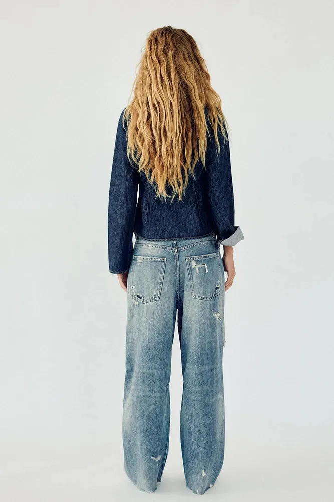 007 ZR ripped unisex baggy Jeans