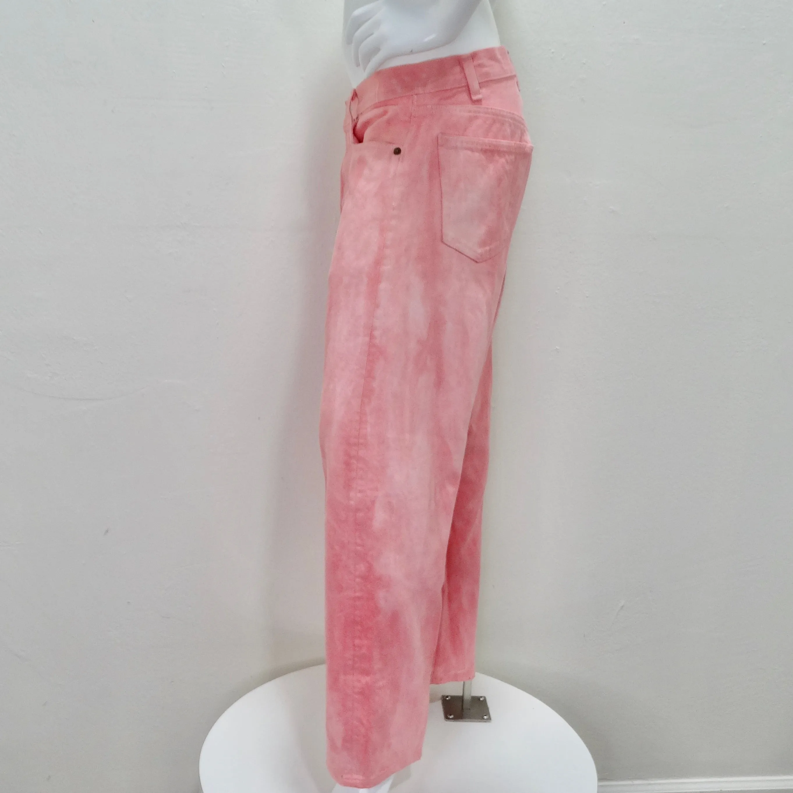 1990s Pink Dyed Denim Levi's Straight Leg Jeans