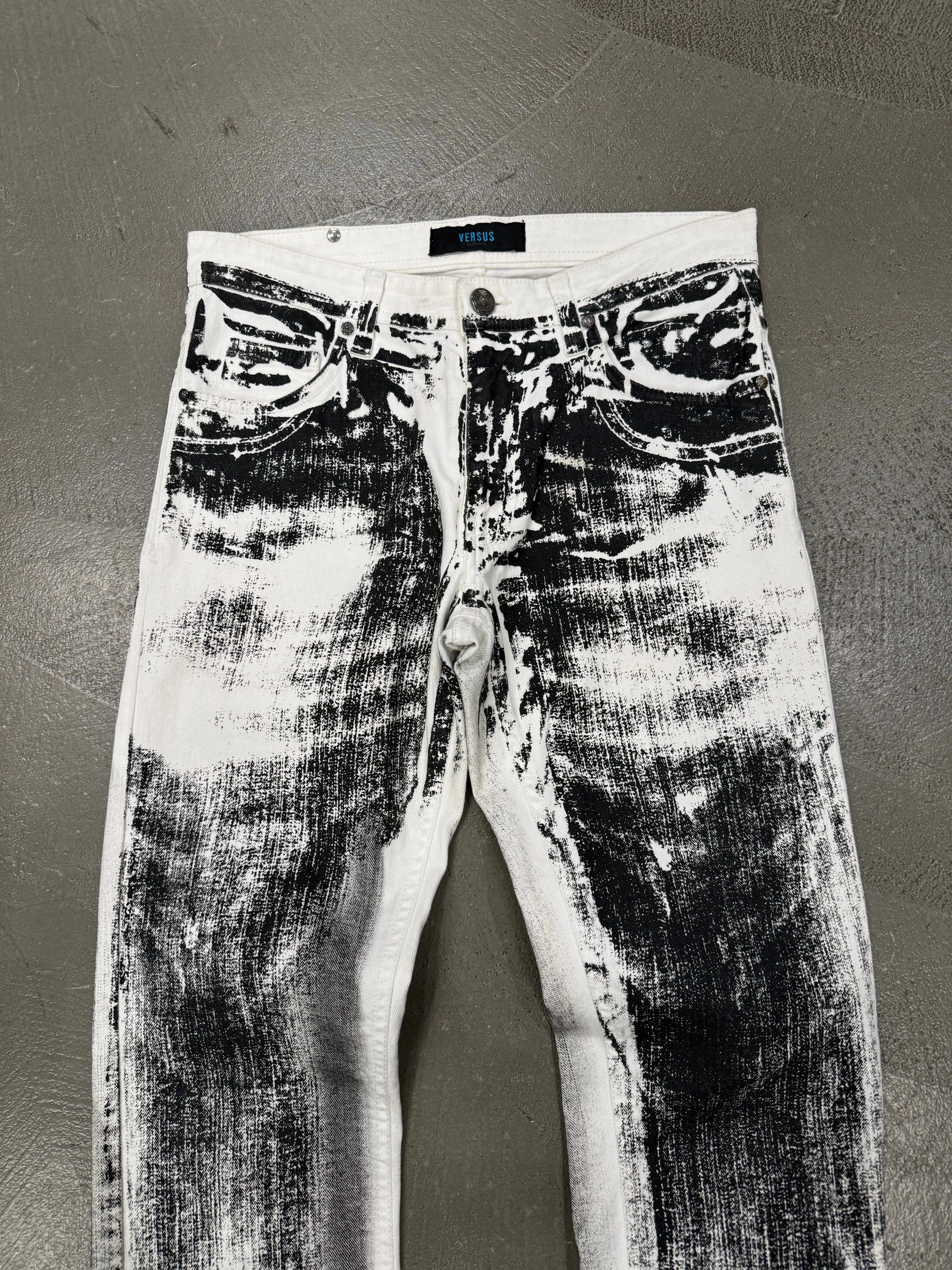 2000s Versus Versace printed jeans