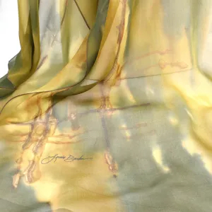 20" x 90"  Hand Dyed Silk Chiffon Scarf/Shawl