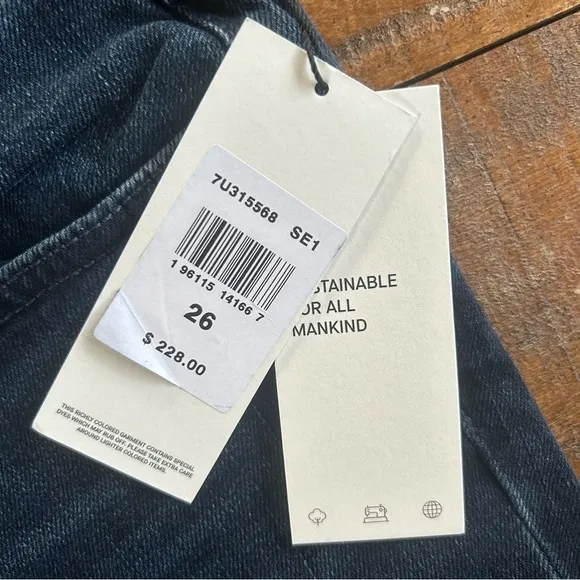 $228 7 For Mankind Original Bootcut Low Rise Jeans 26