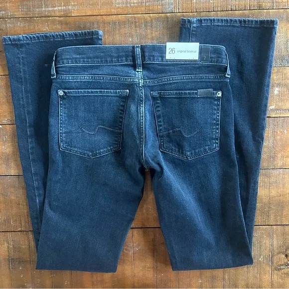 $228 7 For Mankind Original Bootcut Low Rise Jeans 26
