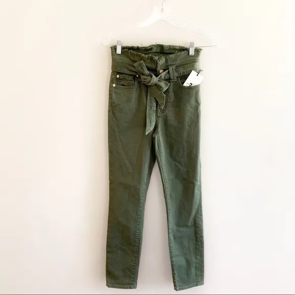 7 For All Mankind 7FAM Green Paperbag Jeans 24‎