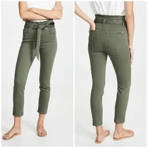 7 For All Mankind 7FAM Green Paperbag Jeans 24‎