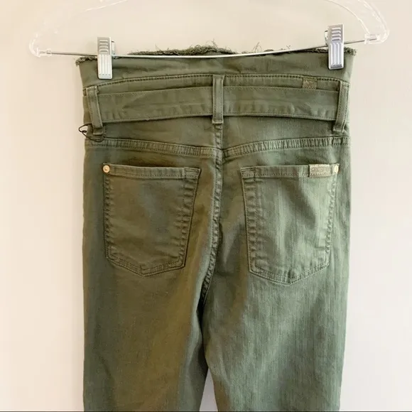 7 For All Mankind 7FAM Green Paperbag Jeans 24‎
