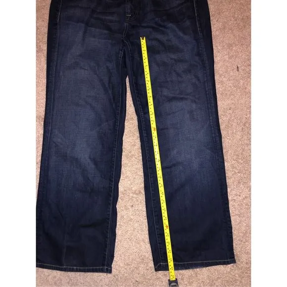 7 for All Mankind B(AIR) KIMMIE STRAIGHT IN RINSED INDIGO Jeans, US 14, MP $198