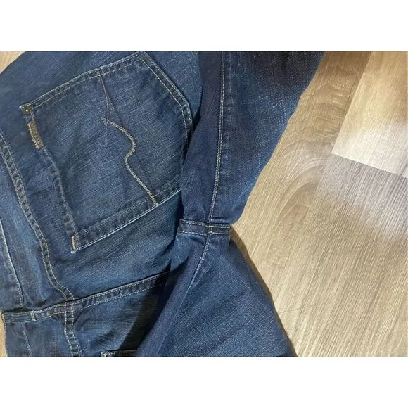 7 for All Mankind B(AIR) KIMMIE STRAIGHT IN RINSED INDIGO Jeans, US 14, MP $198