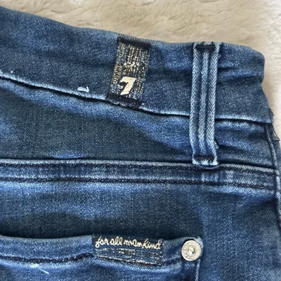 7 FOR ALL MANKIND Blair The High Waist Ankle Skinny Button Fly Jeans