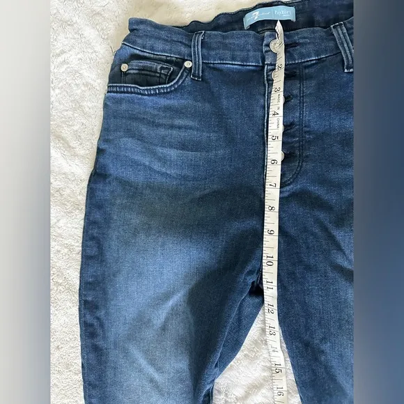 7 FOR ALL MANKIND Blair The High Waist Ankle Skinny Button Fly Jeans