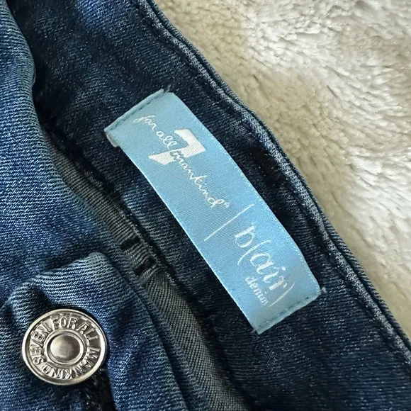 7 FOR ALL MANKIND Blair The High Waist Ankle Skinny Button Fly Jeans