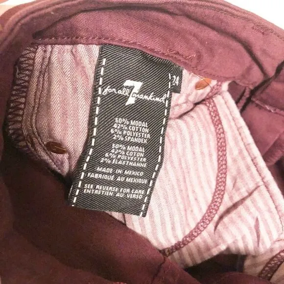 7FAM Super Skinny Coated Ankle Jeans