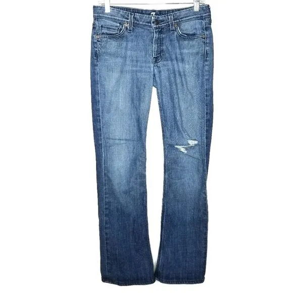 7 For All Mankind Flynt Straight Distressed Jeans
