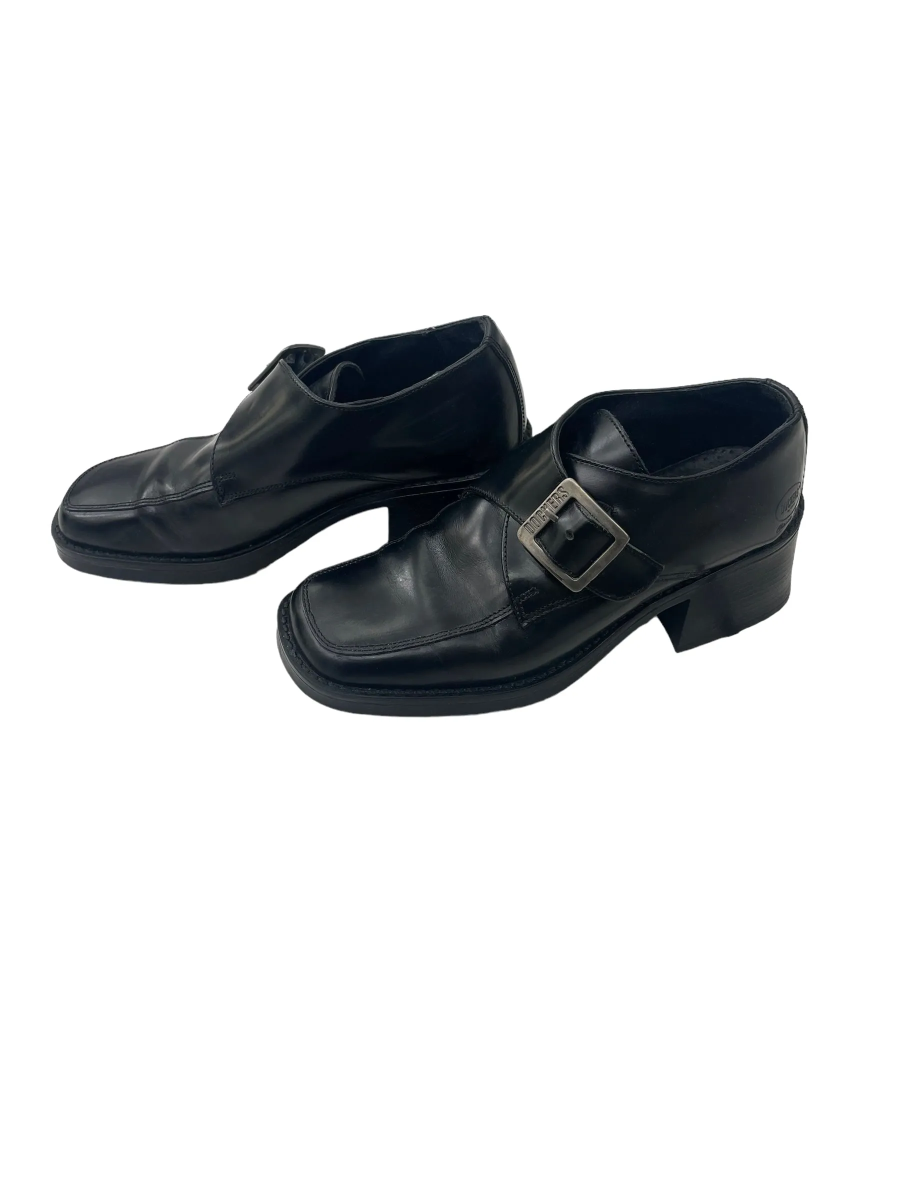 90s buckled leather loafers
