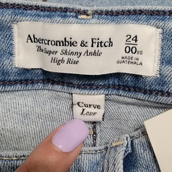 Abercrombie &amp; Fitch High Rise Super Skinny Ankle Jeans Extra Short