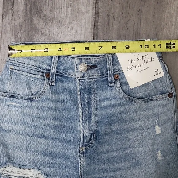 Abercrombie &amp; Fitch High Rise Super Skinny Ankle Jeans Extra Short