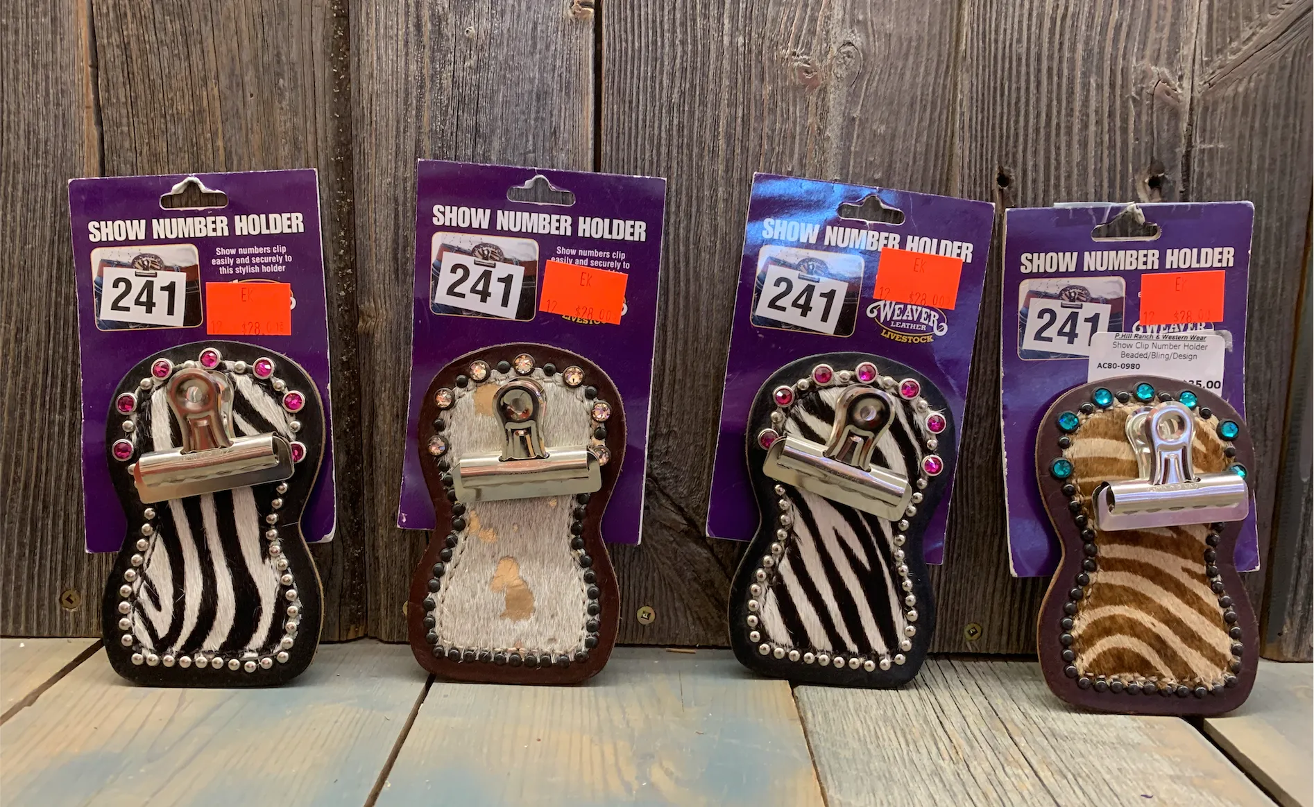 AC80-0980 Show Number Holder Beaded/Bling/Design