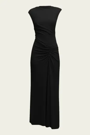 Acacia Sleeveless Midi Dress in Black