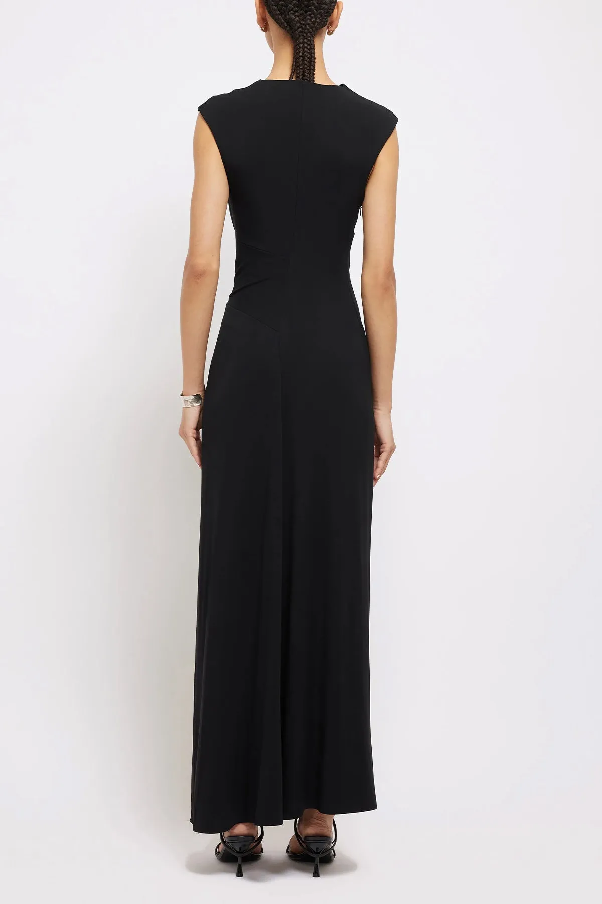 Acacia Sleeveless Midi Dress in Black