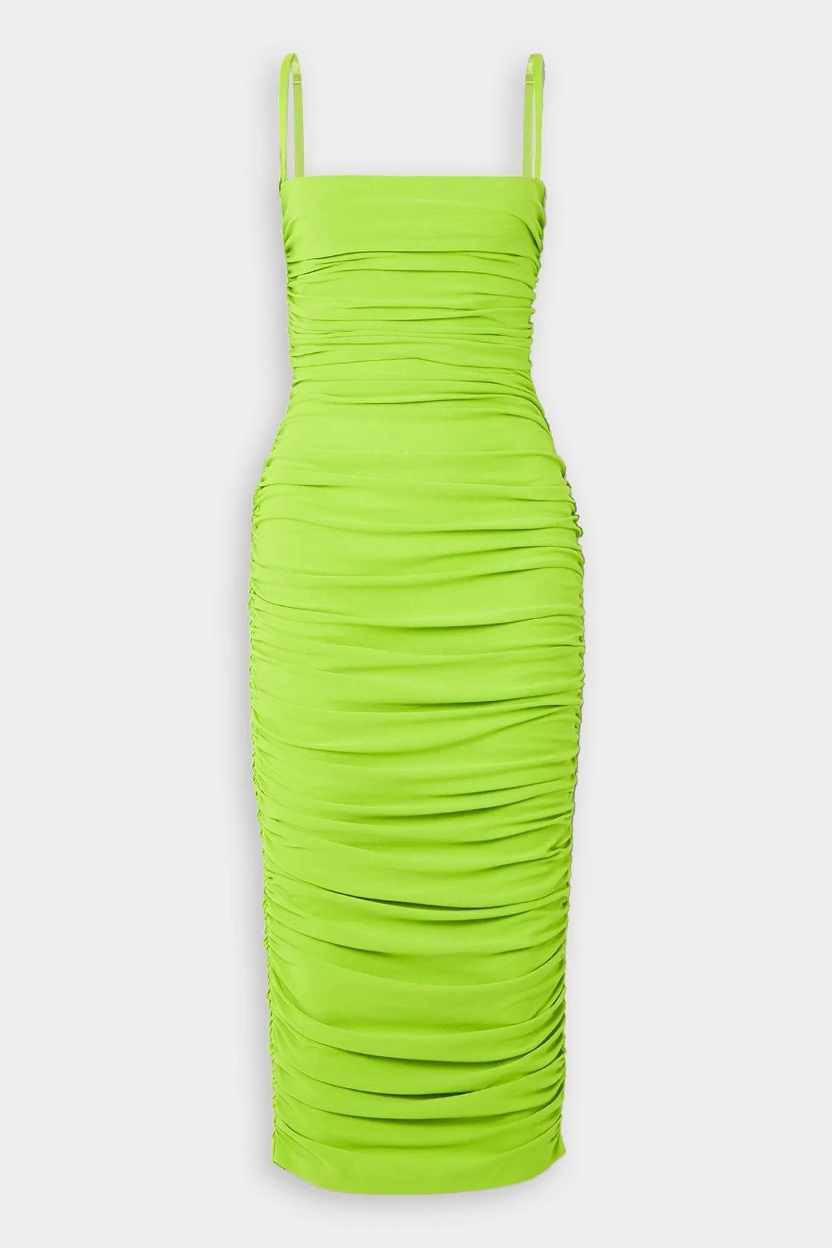 Adler Midi Dress in Chartreuse