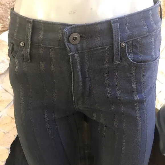 Adriano Goldschmied Farrah High Rise Skinny Ankle Striped Jeans Women’s Size 27R