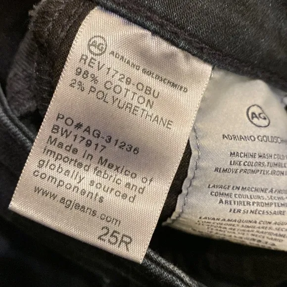 Adriano Goldsmith The Mila super Hight Rise Skinny blue denim jeans . Size 25