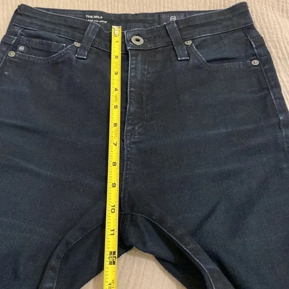 Adriano Goldsmith The Mila super Hight Rise Skinny blue denim jeans . Size 25