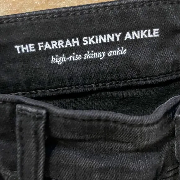 AG Jeans Farrah Black Skinny Ankle Jeans, EUC, Size 29, MSRP $228