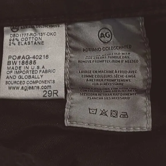 AG Jeans Farrah Black Skinny Ankle Jeans, EUC, Size 29, MSRP $228