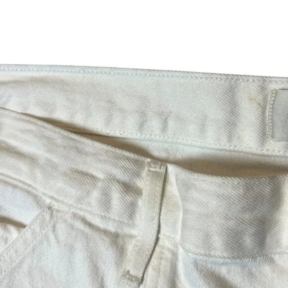 AGOLDE Cooper Cargo Jeans Women's 34 Milkshake Straight Leg Full Length Denim