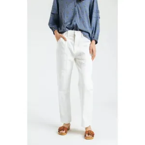 AGOLDE Cooper Cargo Jeans Women's 34 Milkshake Straight Leg Full Length Denim