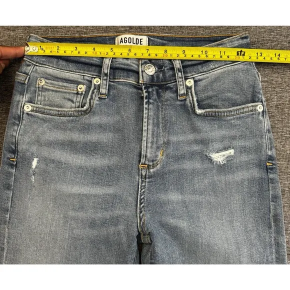 AGOLDE Distressed Ripped Sophie Skinny Jeans A003 B-843 Size 26