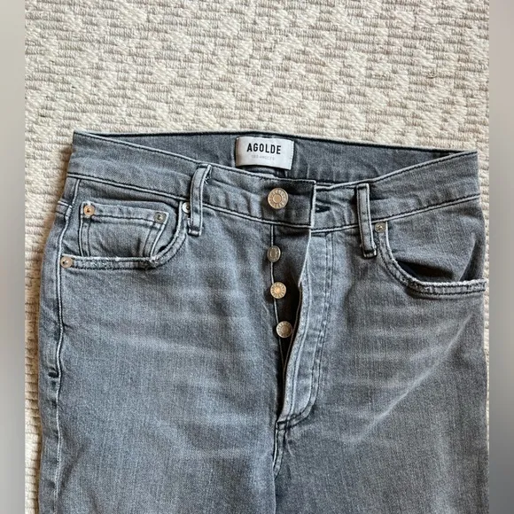 AGOLDE grey Nico high‎ rise jeans