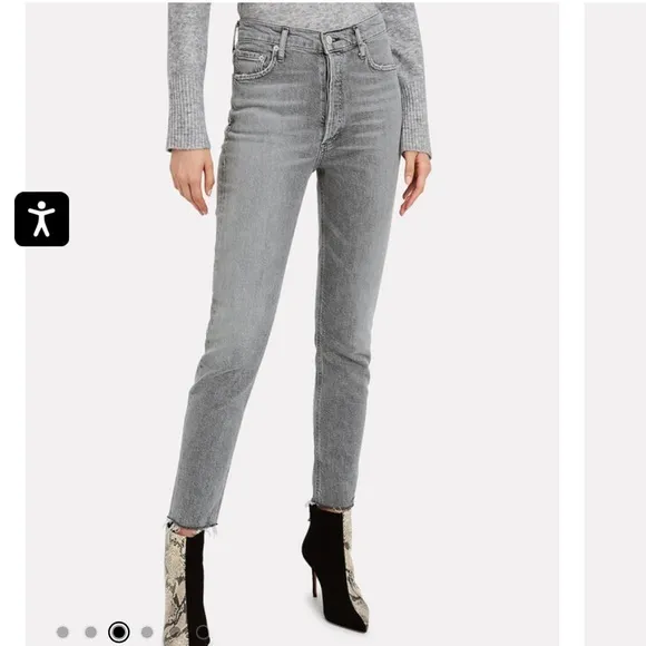 AGOLDE grey Nico high‎ rise jeans