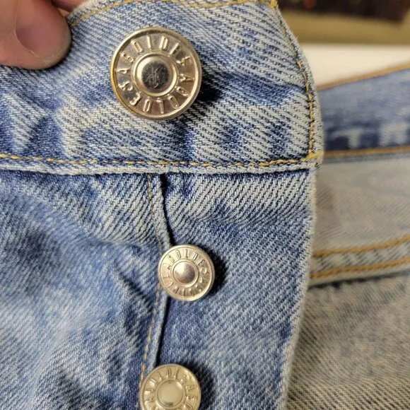 AGOLDE Jeans 90s Grunge Pinch Waist High Rise Loose Fit Ripped Button Fly USA