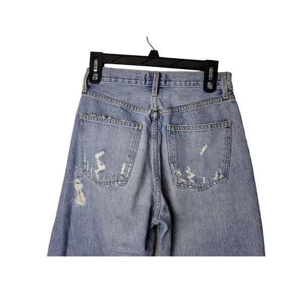 AGOLDE Jeans 90s Grunge Pinch Waist High Rise Loose Fit Ripped Button Fly USA