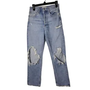 AGOLDE Jeans 90s Grunge Pinch Waist High Rise Loose Fit Ripped Button Fly USA