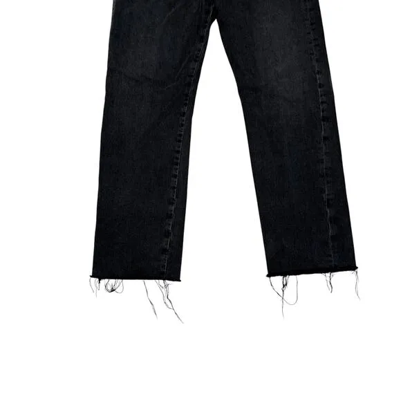Agolde Jeans Crisscross Straight Size 30 Washed Black Denim