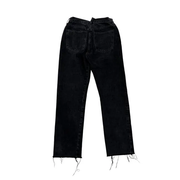 Agolde Jeans Crisscross Straight Size 30 Washed Black Denim