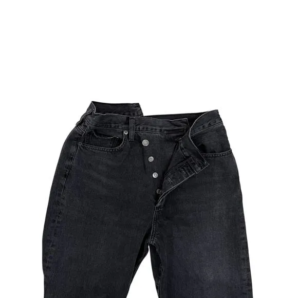 Agolde Jeans Crisscross Straight Size 30 Washed Black Denim