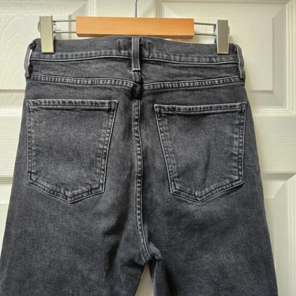 AGOLDE Nico Washed Black High-Rise Skinny Jeans