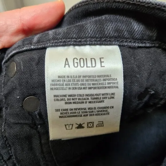 AGOLDE Nico Washed Black High-Rise Skinny Jeans