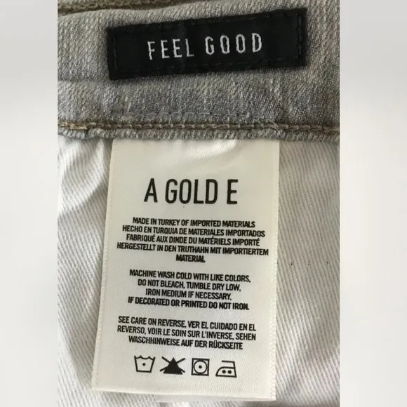 AGOLDE Sophie High Waisted High Rise Crop Gray Ripped Distressed Jeans Size 30