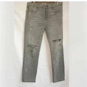 AGOLDE Sophie High Waisted High Rise Crop Gray Ripped Distressed Jeans Size 30