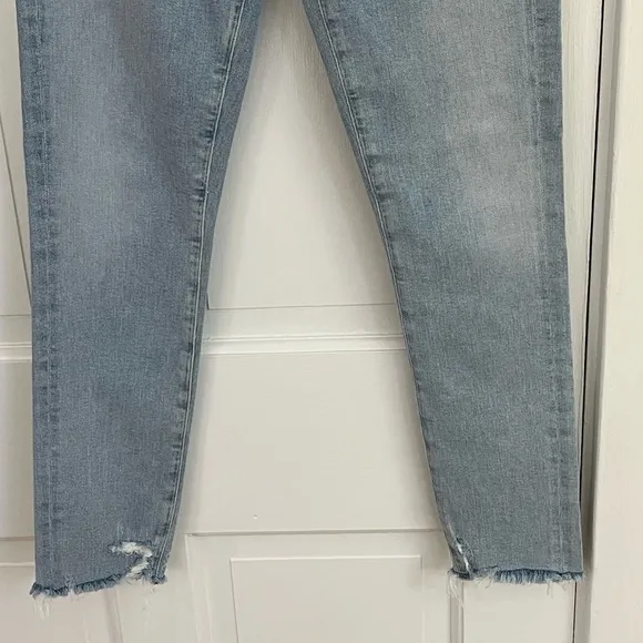 Agolde Women's Blue Parallel High-Rise Cropped Skinny Jeans Pants Size 24