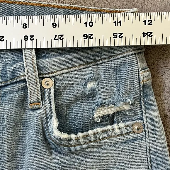 Agolde Women's Blue Parallel High-Rise Cropped Skinny Jeans Pants Size 24