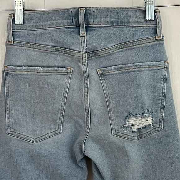 Agolde Women's Blue Parallel High-Rise Cropped Skinny Jeans Pants Size 24