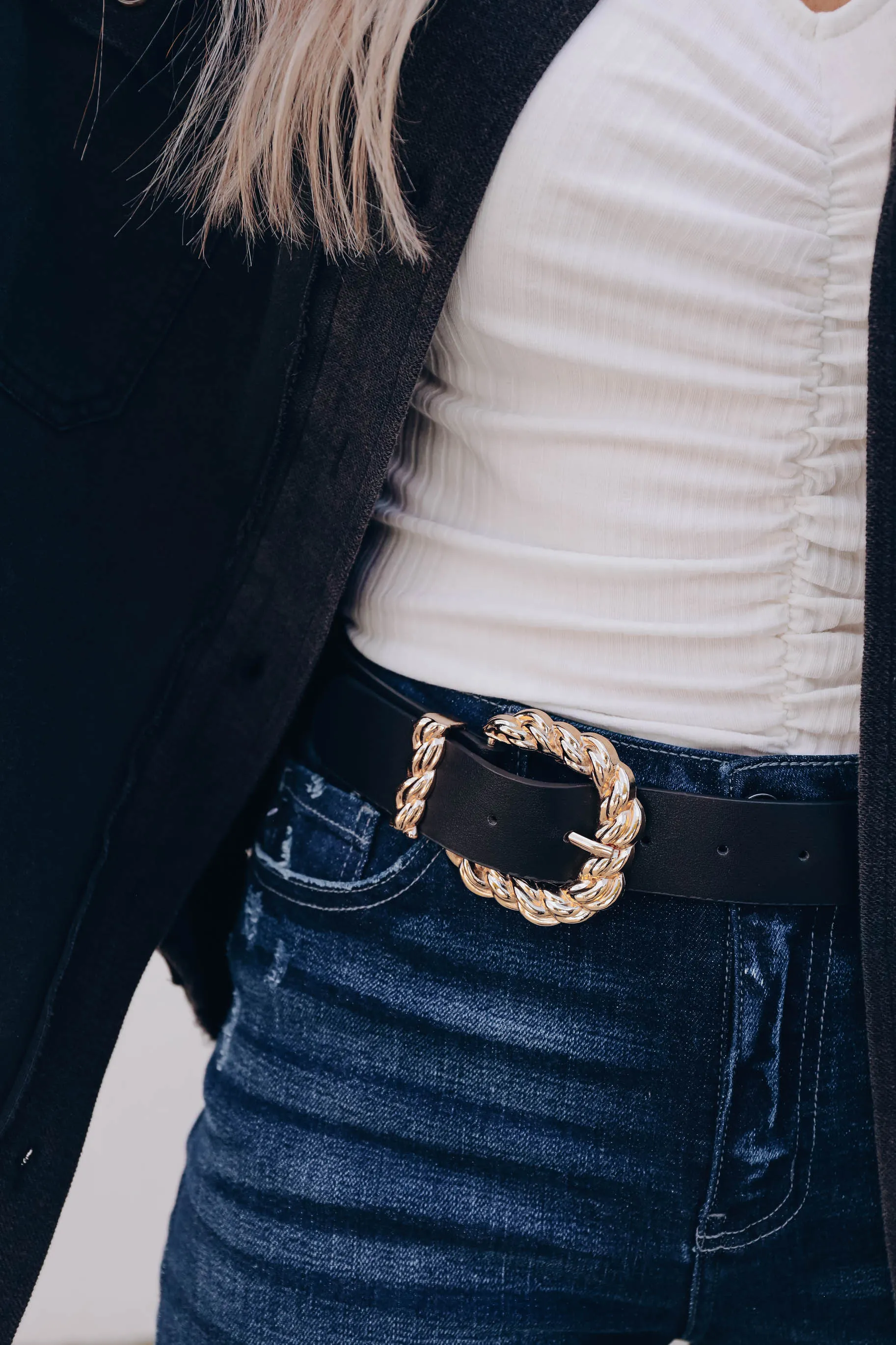 All Twisted Up Belt - Gold