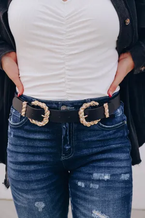 All Twisted Up Belt - Gold