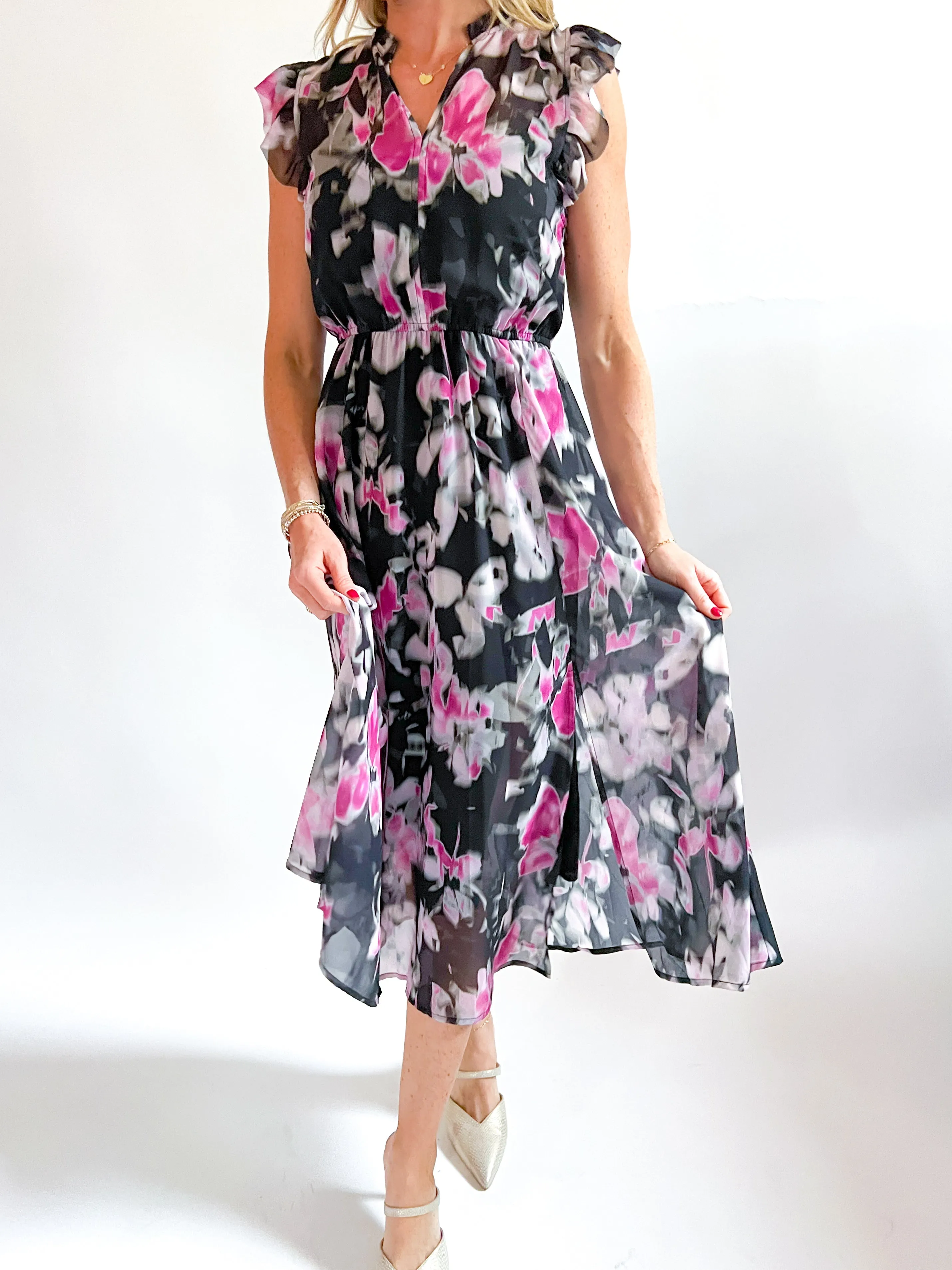 Allegra Floral Midi Dress