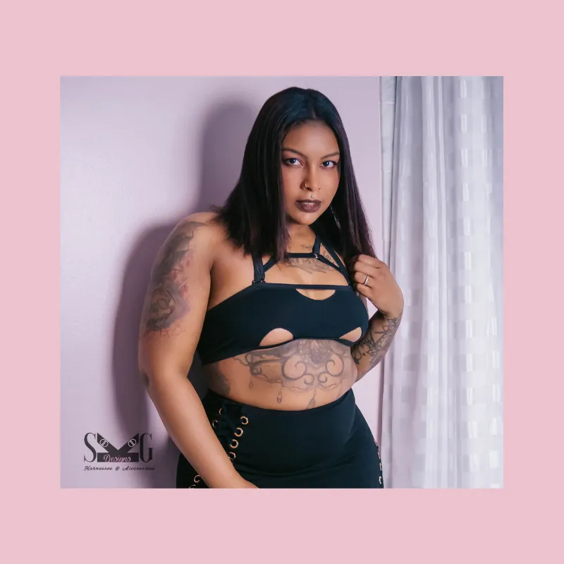 Ambrosia harness bralette with removable straps